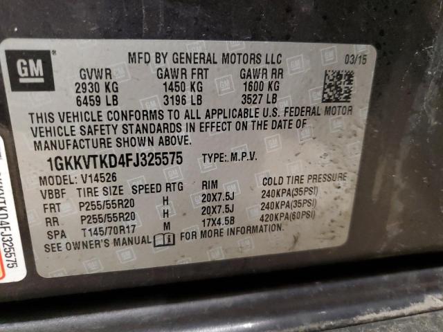 Photo 14 from auction – 2015 GMC ACADIA DEN with VIN 1GKKVTKD4FJ325575