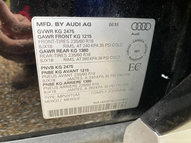 Photo 10 from auction – 2018 AUDI Q5 PREMIUM with VIN WA1ANAFY9J2203414