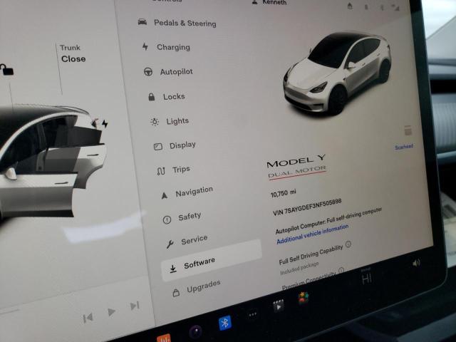 Photo 9 from auction – 2022 TESLA MODEL Y with VIN 7SAYGDEF3NF505898