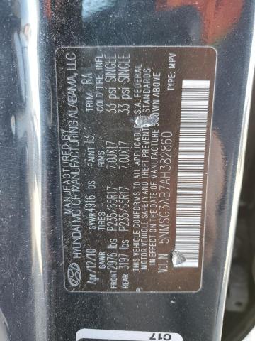 Photo 14 from auction – 2010 HYUNDAI SANTA FE G with VIN 5NMSG3AB7AH382860