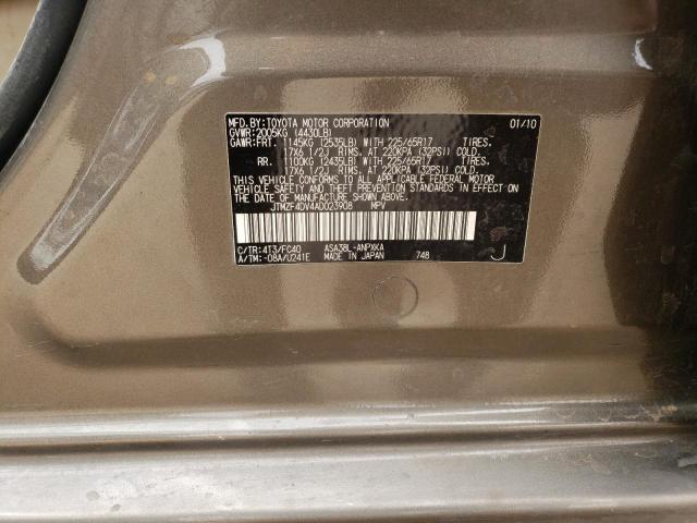 Photo 14 from auction – 2010 TOYOTA RAV4 with VIN JTMZF4DV4AD023908