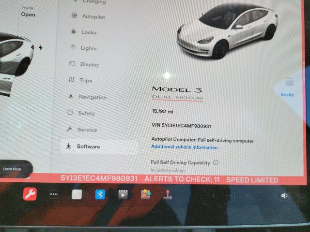 Photo 9 from auction – 2021 TESLA MODEL 3 with VIN 5YJ3E1EC4MF980931