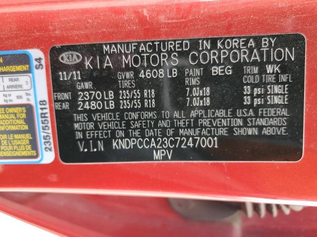 Photo 14 from auction – 2012 KIA SPORTAGE E with VIN KNDPCCA23C7247001