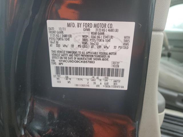 Photo 14 from auction – 2012 FORD ESCAPE XLT with VIN 1FMCU9DG9CKB57883