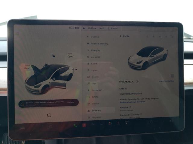 Photo 9 from auction – 2023 TESLA MODEL 3 with VIN 5YJ3E1EA7PF424230