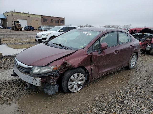 Photo 1 from auction – 2012 HONDA CIVIC LX with VIN 19XFB2F51CE083999