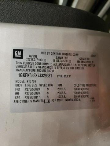 Photo 14 from auction – 2007 GMC YUKON DENA with VIN 1GKFK638X7J329631