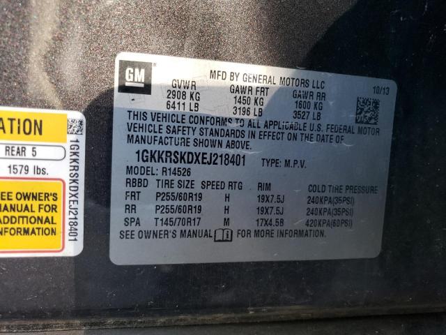 Photo 14 from auction – 2014 GMC ACADIA SLT with VIN 1GKKRSKDXEJ218401