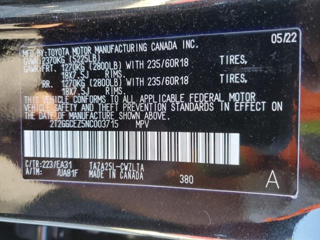 Photo 14 from auction – 2022 LEXUS NX 350 with VIN 2T2GGCEZ5NC003715