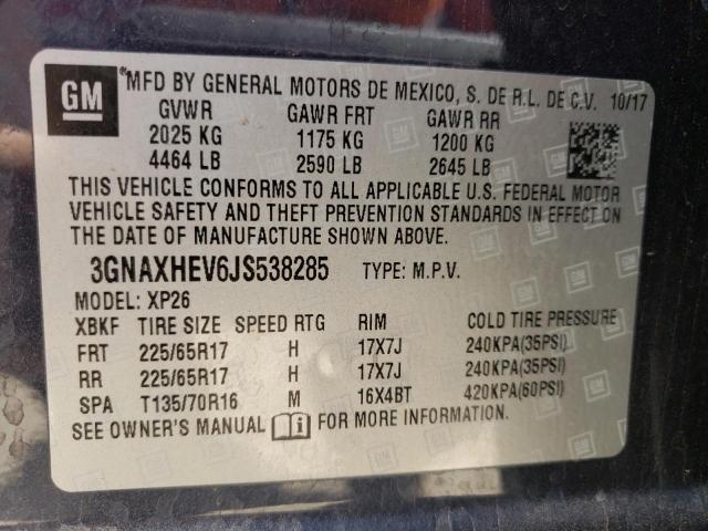 Photo 14 from auction – 2018 CHEVROLET EQUINOX LS with VIN 3GNAXHEV6JS538285