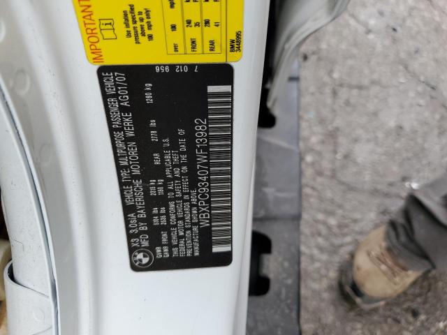 Photo 14 from auction – 2007 BMW X3 3.0SI with VIN WBXPC93407WF13982