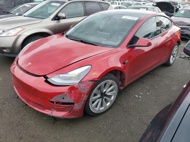 TESLA MODEL 3 2021 with VIN 5YJ3E1EA0MF030581 - Photo from auction
