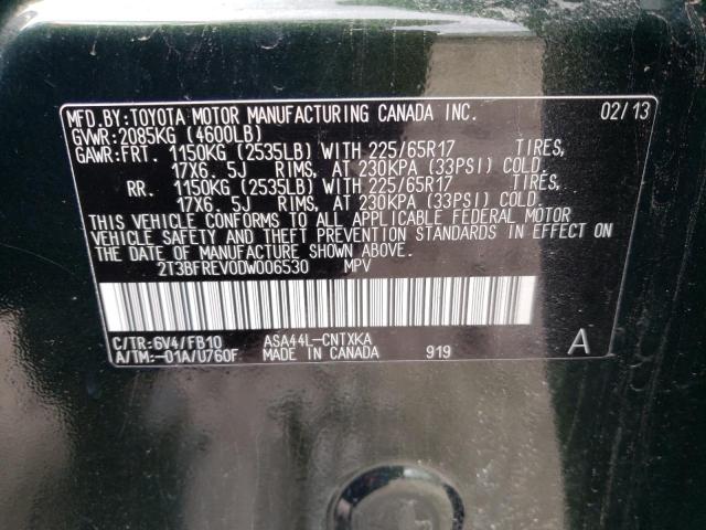 Photo 14 from auction – 2013 TOYOTA RAV4 LE with VIN 2T3BFREV0DW006530