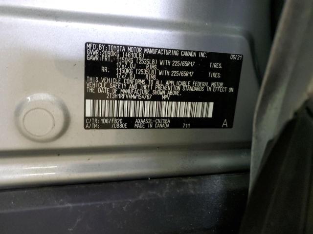Photo 14 from auction – 2021 TOYOTA RAV4 LE with VIN 2T3H1RFV4MW154767