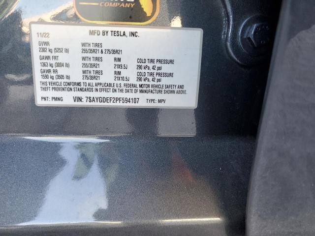 Photo 14 from auction – 2023 TESLA MODEL Y with VIN 7SAYGDEF2PF594107