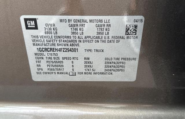 Photo 10 from auction – 2015 CHEVROLET SILVERADO with VIN 1GCRCREH4FZ294301