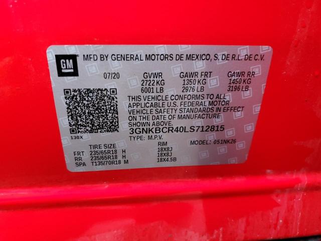 Photo 14 from auction – 2020 CHEVROLET BLAZER 2LT with VIN 3GNKBCR40LS712815