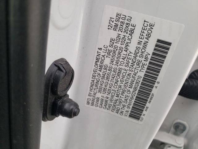 Photo 14 from auction – 2022 HONDA PILOT SE with VIN 5FNYF6H22NB028210