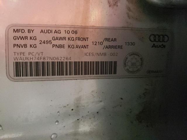 Photo 14 from auction – 2007 AUDI A6 AVANT Q with VIN WAUKH74F87N062264