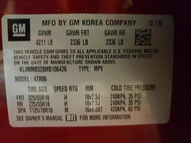 Photo 14 from auction – 2021 BUICK ENCORE GX with VIN KL4MMBS28MB106426