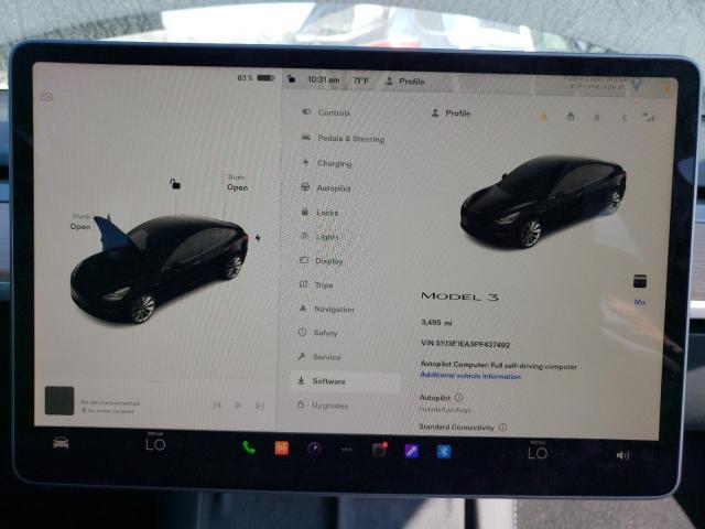 Photo 9 from auction – 2023 TESLA MODEL 3 with VIN 5YJ3E1EA3PF437492