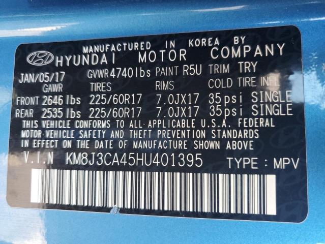 Photo 14 from auction – 2017 HYUNDAI TUCSON LIM with VIN KM8J3CA45HU401395