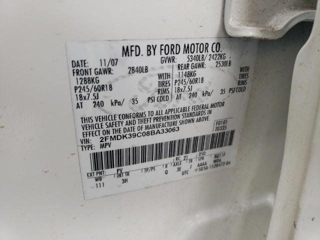 Photo 14 from auction – 2008 FORD EDGE LIMIT with VIN 2FMDK39C08BA33063