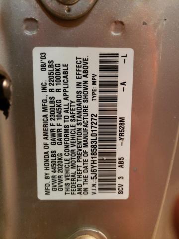 Foto 14 de la subasta – 2003 HONDA ELEMENT EX con VIN 5J6YH18583L017272