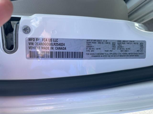 Photo 10 from auction – 2020 DODGE GRAND CARA with VIN 2C4RDGCG0LR254024