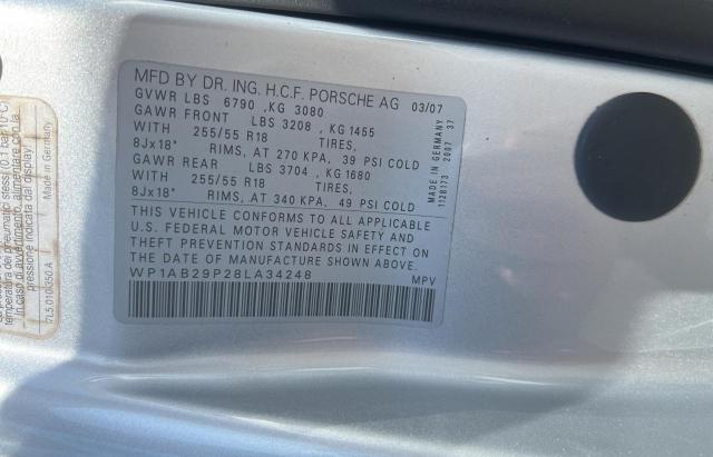Photo 10 from auction – 2008 PORSCHE CAYENNE S with VIN WP1AB29P28LA34248