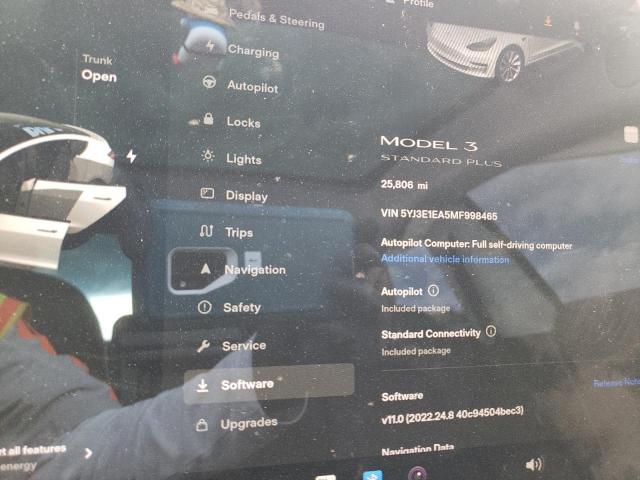 Photo 9 from auction – 2021 TESLA MODEL 3 with VIN 5YJ3E1EA5MF998465