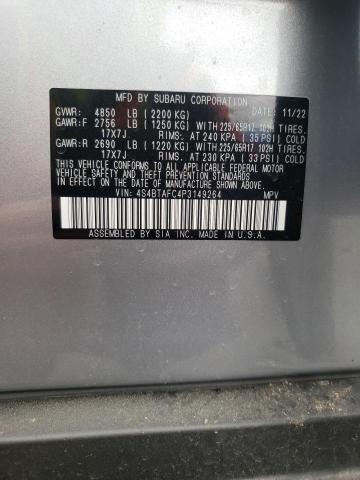 Photo 14 from auction – 2023 SUBARU OUTBACK PR with VIN 4S4BTAFC4P3149264
