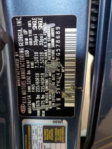 Photo 14 from auction – 2015 KIA SORENTO EX with VIN 5XYKU4A71FG578689