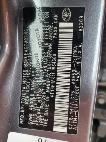 Photo 14 from auction – 2015 TOYOTA CAMRY LE with VIN 4T1BF1FK1FU964660