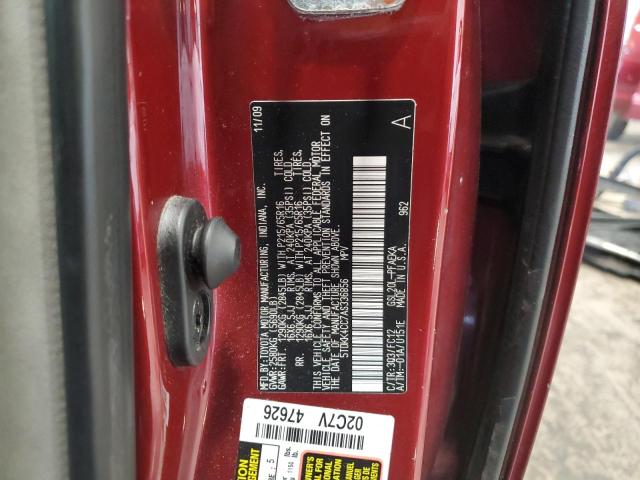 Photo 14 from auction – 2010 TOYOTA SIENNA CE with VIN 5TDKK4CC7AS336856