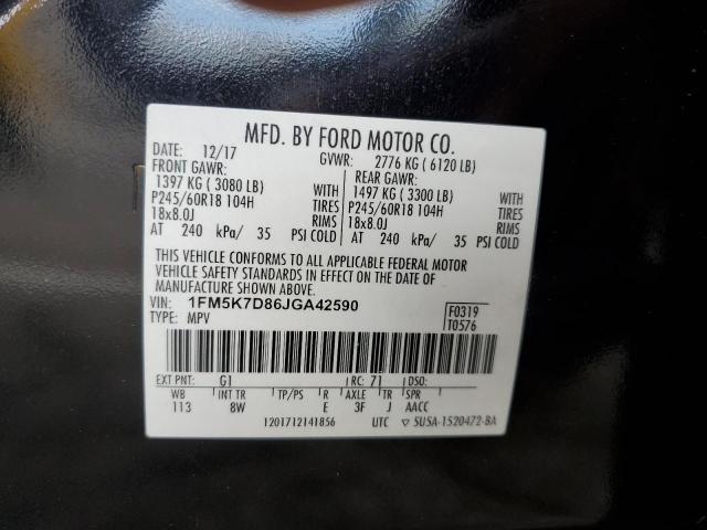 Photo 14 from auction – 2018 FORD EXPLORER X with VIN 1FM5K7D86JGA42590