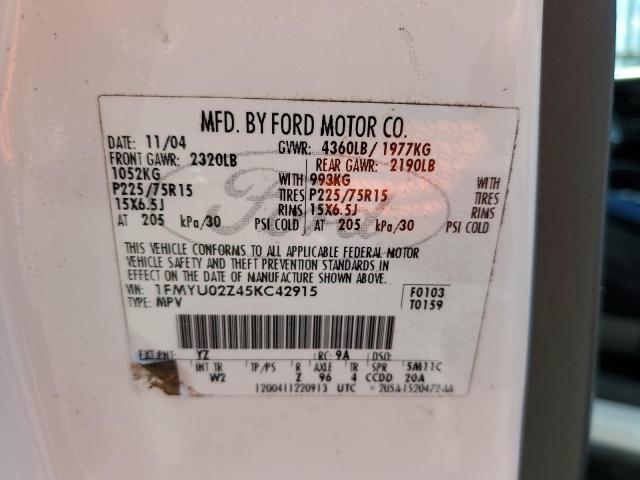 Photo 14 from auction – 2005 FORD ESCAPE XLS with VIN 1FMYU02Z45KC42915