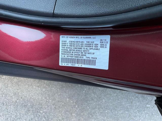 Photo 10 from auction – 2019 HONDA RIDGELINE with VIN 5FPYK3F73KB014019
