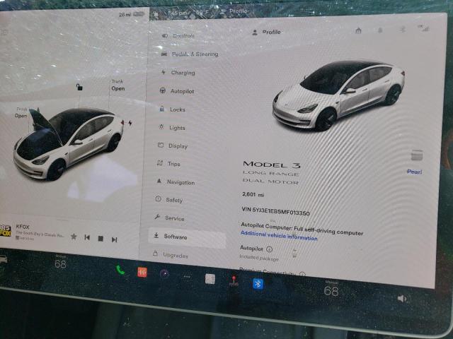 Photo 9 from auction – 2021 TESLA MODEL 3 with VIN 5YJ3E1EB5MF013350