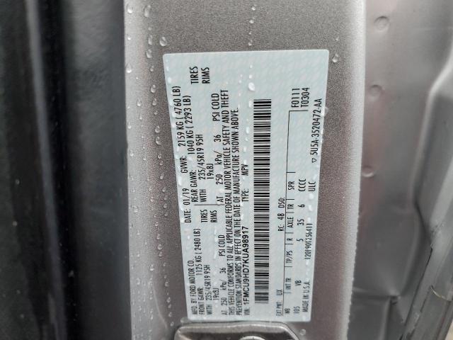 Photo 14 from auction – 2019 FORD ESCAPE SEL with VIN 1FMCU9HD7KUA98917