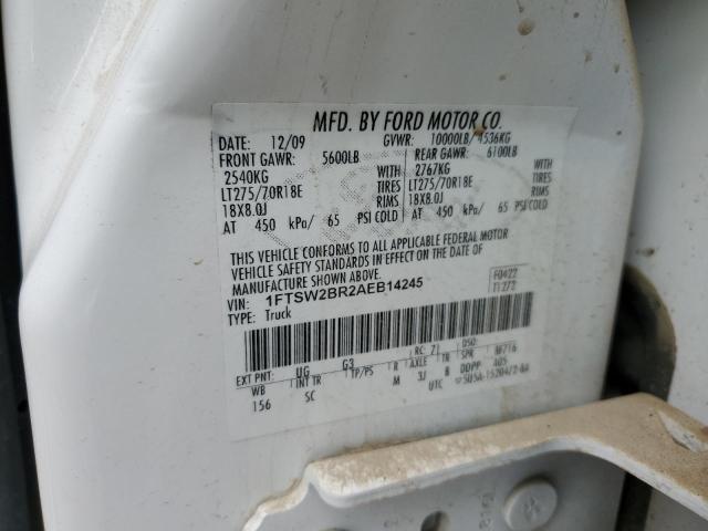 Photo 14 from auction – 2010 FORD F250 SUPER with VIN 1FTSW2BR2AEB14245