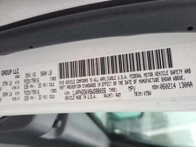 Photo 10 from auction – 2011 JEEP LIBERTY SP with VIN 1J4PN2GK0BW588026
