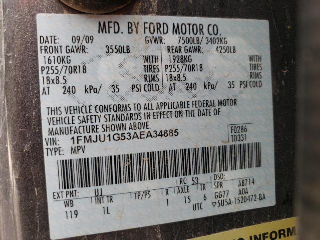 Photo 14 from auction – 2010 FORD EXPEDITION with VIN 1FMJU1G53AEA34885
