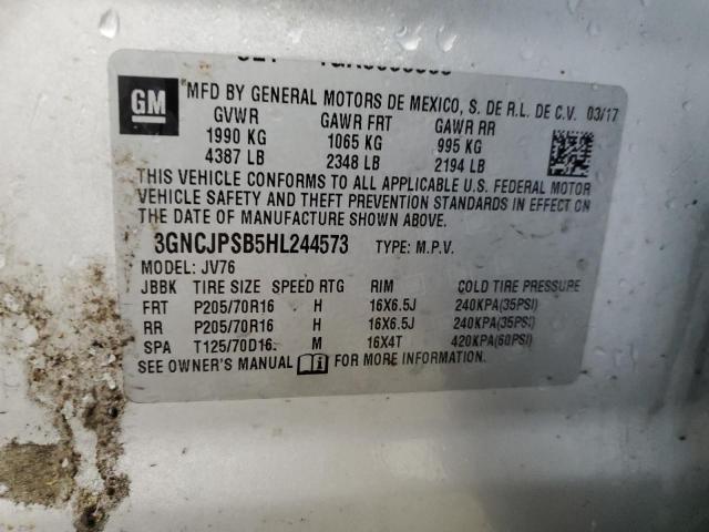 Photo 14 from auction – 2017 CHEVROLET TRAX 1LT with VIN 3GNCJPSB5HL244573