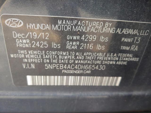 Photo 10 from auction – 2013 HYUNDAI SONATA GLS with VIN 5NPEB4AC4DH665430