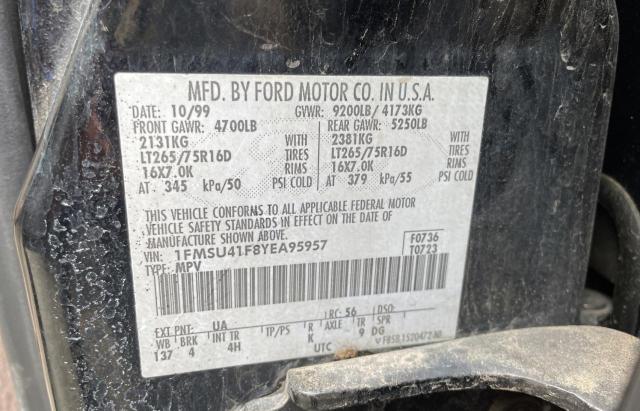 Photo 10 from auction – 2000 FORD EXCURSION with VIN 1FMSU41F8YEA95957
