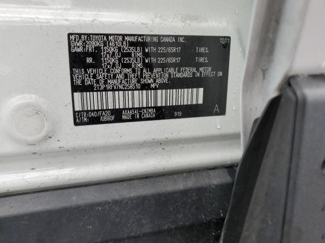 Photo 14 from auction – 2022 TOYOTA RAV4 XLE with VIN 2T3P1RFV7NC258510