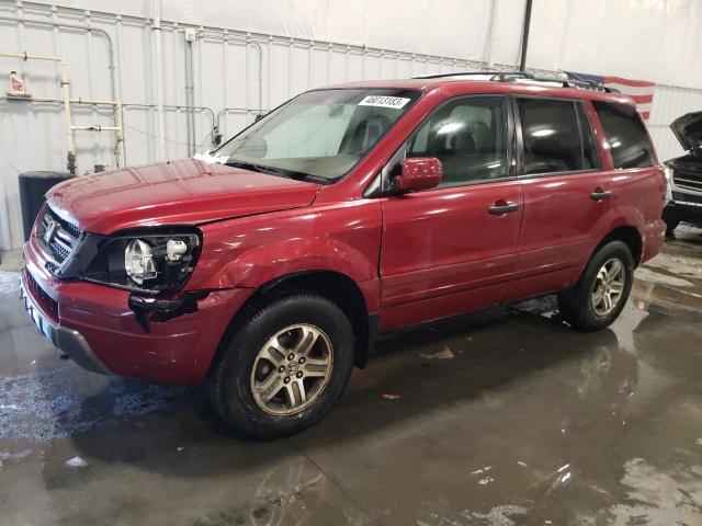 HONDA PILOT EXL 2005 with VIN 5FNYF18535B024423 - Photo from auction