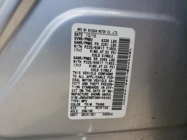 Photo 14 from auction – 2011 NISSAN ROGUE S with VIN JN8AS5MT0BW169293