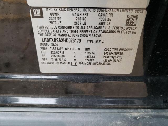 Photo 14 from auction – 2017 BUICK ENVISION E with VIN LRBFXBSA3HD026179